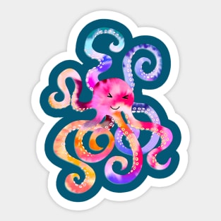 Happy Little Octopus Sticker